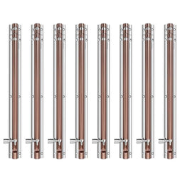 Plantex Heavy Duty 12-inch Joint-Less Tower Bolt for Wooden and PVC Doors for Home Main Door/Bathroom/Windows/Wardrobe - Pack of 8 (703, Rose Gold and Chrome)
