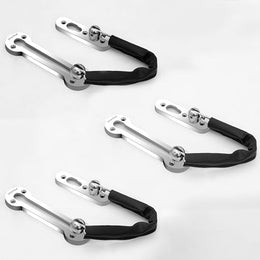 Plantex Door Chain Lock for Main Door/Door Safety Chain/Door Chain Latch/Door Lock for Kids Safety/Chain Lock for Door with Rubber Grip - Pack of 3 (Chrome)