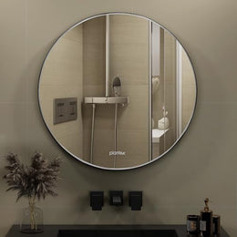 Plantex Frameless Round Mirror with Beveled Smooth Edges/Wall Mirror for Bathroom/Dressing Room/Living Room/Bedroom/Entryway (24 Inch)