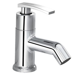 Plantex Pure Brass Pillar Tap for Wash Basin with Water Saving Aerator/Tabletop Basin Tap/7 Year Warranty (COL-1003-Mirror Chrome)