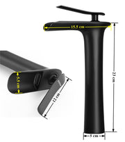 Plantex Designer Pure Brass High Neck Pillar Water Tap for Wash Basin/Single Handle Hot & Cold Basin Mixer ÃƒÂ¢Ã¢â€šÂ¬Ã¢â‚¬Å“ (Black)