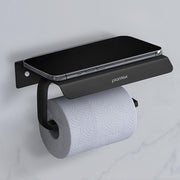 Plantex Toilet Paper Holder for Bathroom/Stainless Steel Tissue Paper Roll Holder/Bathroom Accessories - Pack of 1 (Black)