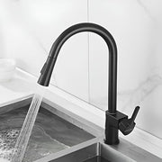 Plantex Brass Kitchen Sink Faucet/Kitchen Mixer Tap with Water Saving Nozzle and 360Ã‚Â° Swivel Spout/Hot and Cold Kitchen Faucet/Dual Spray Modes-(Black)