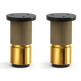 Plantex 3 Inch Sofa Leg for Bed Furniture/Aluminium Sofa Leg for Table/Support Legs/Furniture Leg - Pair of 1 (2 Piece) (DTS-77, Brass Antique & Gold)