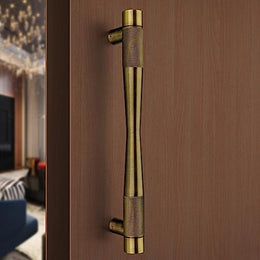 Plantex 14 inch Main Door Handle/Wooden & Glass Door Handle/Pull & Push Handles for All Doors of House, Office, Hotels (Brass Antique, Pack of 1) - 3 Years Warranty