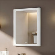 Plantex Mirror with Frame/Wall Mount Modern Mirror/Looking Glass with Frame/Rectangle Mirror for Home/Bathroom & Living Room (18x14 Inch - White)