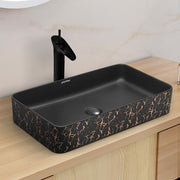 Plantex Ceramic Designer Washbasin for Bathroom/ Countertop Bathroom Basin/ Over Counter Wash Basin for Restaurant, Hotel (24x 14 x 4.5 Inch)