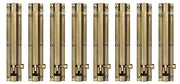 Plantex Stainless Steel 8 inch Tower Bolt/Tower Bolt for Home,Offices Doors and Windows/Tower Bolt for Main Door/Door Latch/Kundi/Chitakini/Door Latch for Windows (Brass Antique, Pack of 8)