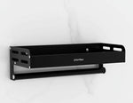 Plantex Multipurpose Shelf with Towel Holder/Aluminium Bathroom Shelf Rack/Bathroom Organizer/Bathroom Accessories - Pack of 1 (Black)