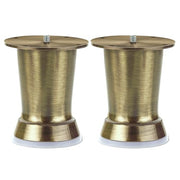 Plantex Heavy Duty Round 4 inch Spare Sofa Legs for Bed Furniture/Sofa Legs for Furniture Fitting/Table Legs/Sofa Leg Set of 2 pcs (Brass Antique)