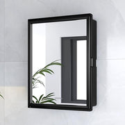 Plantex Bathroom Cabinet with Mirror/ABS Bathroom Storage Organiser/Multipurpose Bathroom Shelf/Wall Mount Mirror Cabinet for Wash Basin (14x18 Inch, Black)