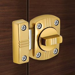 Plantex Heavy Duty Baby Latch for Bathroom/Door Latch Lock for Toilet/Door Stopper for Bathroom/Bathroom Accessories -Pack of 1 (PVD Gold)