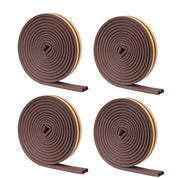 Plantex Window Seal Tape for Perimeter/Door Strip/DIY 3M Self Adhesive/Soundproof & Weatherproof Strip - Pack of 4 (D Shape, 18Feet, Brown)