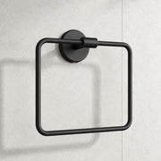 Plantex Stainless Steel Towel Hanger for Wash Basin/Towel Ring/Napkin Hanger for Bathroom/Towel Holder/Bathroom Accessories (Black)