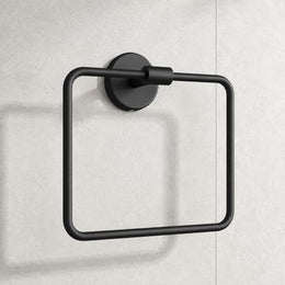 Plantex Stainless Steel Towel Hanger for Wash Basin/Towel Ring/Napkin Hanger for Bathroom/Towel Holder/Bathroom Accessories (Black)