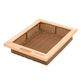 Plantex PVC Wicker Basket for Modular Kitchen/Wicker Basket for Storage/Pull Out Drawers for Kitchen Cabinets- Pack of 1 (20 x 16.5 x 4 inch)
