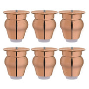 Plantex 3 Inch Sofa Legs for Bed Furniture/Sofa Legs for Table/Sofa Support Legs with Rubber Grip (Rose Gold, 6 Pcs)