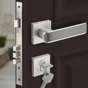 Plantex Premium Door Lock with 3 Years of Warranty/Main Door Locks for Home/Mortise Lock for Door - Main Door Lock Set (7112 - Satin White & Satin Black)