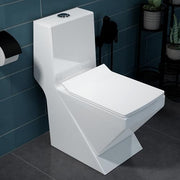 Plantex Commode for Toilet/Rimless Ceramic One Piece Western Toilet/Commode with Soft Closing Toilet Seat - S Trap Outlet (White)