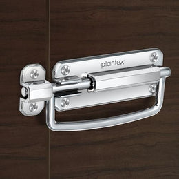 Plantex Door Stopper/5 Inch Baby Latch Kadi/Door Latch for Bathroom/Door Lock for Home/Office Doors - Pack of 1 (Chrome)