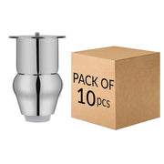 plantex Heavy Duty Stainless Steel 4 inch Sofa Leg/Bed Furniture Leg Pair for Home/Furniture Sofa Legs for Table/Sofa Support Legs/Sofa Furniture Leg (Chrome) Set of 10 Pcs