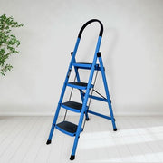 Plantex Ladder for Home-Foldable Aluminium 6 Step Ladder-Wide Anti Skid Steps/Strong Wide Steps Ladder (Anodize Coated-Gold)