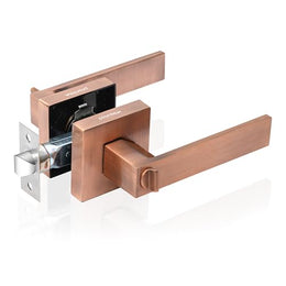 Plantex Brass, Zinc New Age Bathroom Door Locks/Key-Less Door Lock Set for Bedroom/Balcony/Storeroom with - Reversible Design (Copper Antique, 30mm to 50mm Door Range)