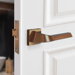 Plantex Heavy Duty Bathroom Door Lock – Mortise Keyless Door Lock for Bathroom/Store Room/Balcony with Baby Latch (7090 – PVD Choco & Satin Black Matt Finish)