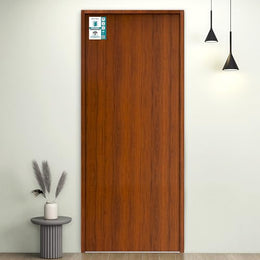 Plantex Wpc Doors For Bathroom (30 mm - Thickness)/Waterproof Bathroom Door/2.5X7 Feet Wooden Finished Door For Home/Balcony/Office/Kitchen, Density-600 (30X84 Inch, 26 Kg- Classic Wooden), Brown
