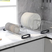 Plantex Stainless Steel Thali Stand/Plate Rack-Stand/Dish Rack/Plate Fixer for Modular Kitchen/Tandem Box Accessories- Set of 2 (Chrome)