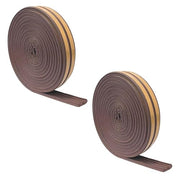 Plantex Window Seal Tape for Perimeter/Door Strip/DIY 3M Self Adhesive/Soundproof & Weatherproof Strip - Pack of 2 (E Shape, 18Feet, Brown)