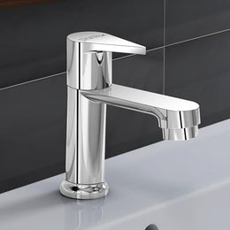 Plantex Pure Brass Pillar Tap for Wash Basin/Kitchen Taps for Home Sink/Wash Basin Tap with 7 Year Warranty (PAC-1803-Mirror Chrome)