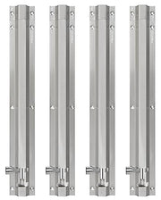 Plantex Stainless Steel 12 inch Tower Bolt/Tower Bolt for Home,Offices Doors and Windows/Tower Bolt for Main Door/Door Latch/Kundi/Chitakini/Door Latch for Windows (Chrome, Pack of 4)