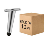 Plantex Heavy Duty Stainless Steel 4 inch Sofa Leg/Bed Furniture Leg Pair for Home/Furniture Sofa Legs for Table/Sofa Support Legs/Sofa Furniture Leg (Chrome Finish) Set of 10 Pcs