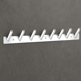Plantex Wall Hooks for Hanging Cloth/Stainless Steel Towel Hangers/Bathroom Robe Hooks/Door Hangers/Square Wall Hook/Hook Rail for Hanging Keys - 8 Hooks (Pack of 3,  PVD Black)