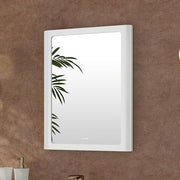 Plantex Mirror with Frame/Wall Mount Modern Mirror/Looking Glass with Frame/Rectangle Mirror for Home/Bathroom & Living Room (18x14 Inch - White)