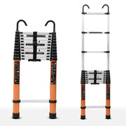 Plantex 14.5 feet (4.4m) Telescopic Ladder/Durable Steps/Collapsible Ladder for Home or Outdoor Work/Aluminium Telescopic Ladder - (Orange)