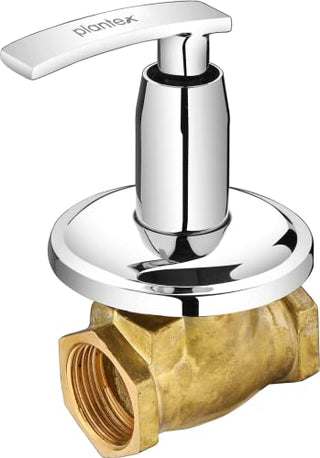 Plantex 25 mm Pure Brass Toilet Flush valve with Teflon Tape & Wall Flange for Commercial & Residential Use-7 Year Warranty by Plantex (COL-1020-Chrome)