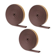 Plantex Window Seal Tape for Perimeter/Door Strip/DIY 3M Self Adhesive/Soundproof & Weatherproof Strip - Pack of 3 (D Shape, 18Feet, Brown)
