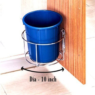Planet Stainless Steel Detergent Holder and Bin Holder Bathroom Shelf/Under Sink Detergent Holder/Dustbin Holder/Bucket Holder/Garbage Bin Holder/Dust Bin Storage Rack (Chrome-Wall Mount)