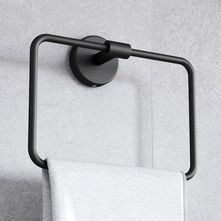 Plantex Stainless Steel Towel Hanger for Wash Basin/Towel Ring/Napkin Hanger for Bathroom/Towel Holder/Bathroom Accessories (Black)