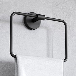 Plantex Stainless Steel Towel Hanger for Wash Basin/Towel Ring/Napkin Hanger for Bathroom/Towel Holder/Bathroom Accessories (Black)