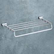 Plantex Brass 24 Inch Towel Rack for Bathroom/Towel Holder/Towel Stand/Towel Bar/Bathroom Accessories (Silver - Chrome)