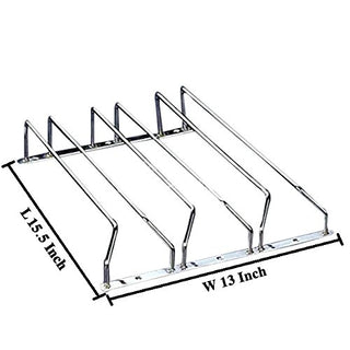 Plantex Wine Glass Rack/Holder Upside Down Hanging Organizer/Glass Hanging Stand for Pubs/Kitchen/Bars (L15.5 x W13 Inches - Triple Line)