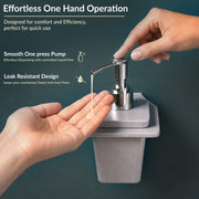 Plantex Liquid Soap Dispenser for Bathroom/Acrylic Shampoo Dispenser/Hand wash Dispense/Bathroom Accessories - Pack of 1 (VIG-137, Grey)