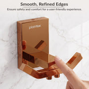 Plantex 304 Grade Stainless Steel Robe Hook/Wall Hanging Hooks/Cloth-Towel Hanger/Robe Hooks for Bathroom - Crystal (PVD Rose Gold)