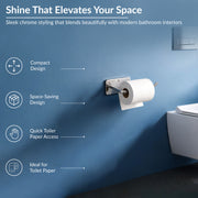 Plantex Stainless Steel Toilet Paper Roll Holder/Tissue Paper Holder in Bathroom/Kitchen/Bathroom Accessories - Wall Mount (Chrome)
