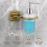 Plantex 304 Grade Stainless Steel Liquid Soap Dispenser/Shampoo Dispencer/Handwash Bottle Stand - Decan (Brass Antique)