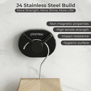 Plantex J4 Stainless Steel Clothes Hanger for Wall/Hangers for Bathroom/Robe Hook/Bathroom Accessories (PVD Black Finish) Onix