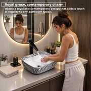 Plantex Washbasin for Bathroom/Tabletop Wash Basin/Countertop Wash Basin/Vessel Sink (EQTT-495, 14 x 10 x 5 Inch)